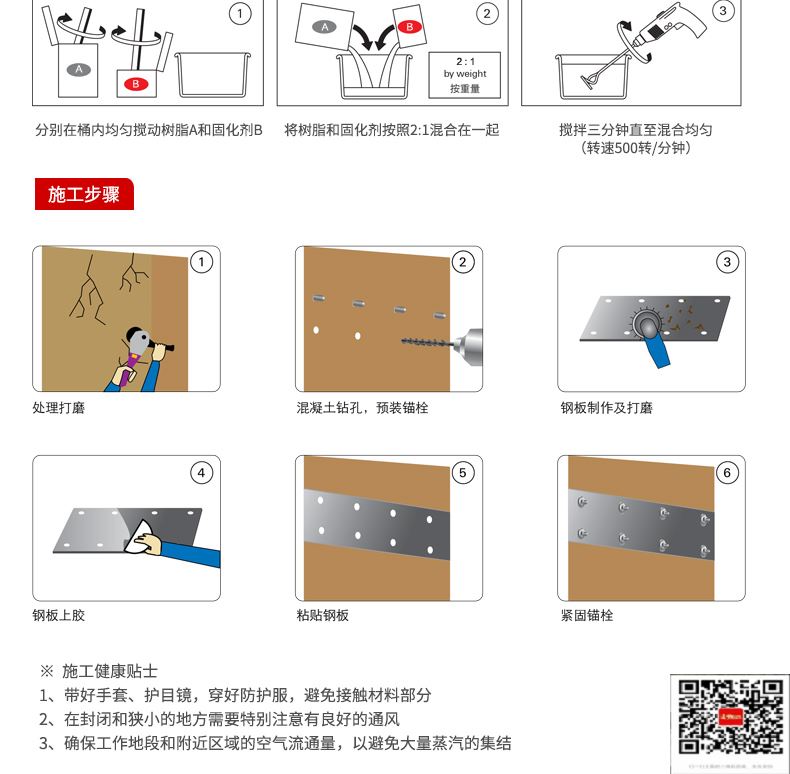 包钢红山街道粘钢加固施工过程